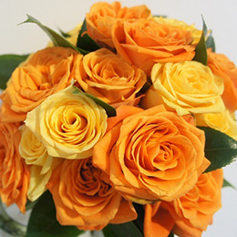 Bouquet of Yellow and Orange Roses